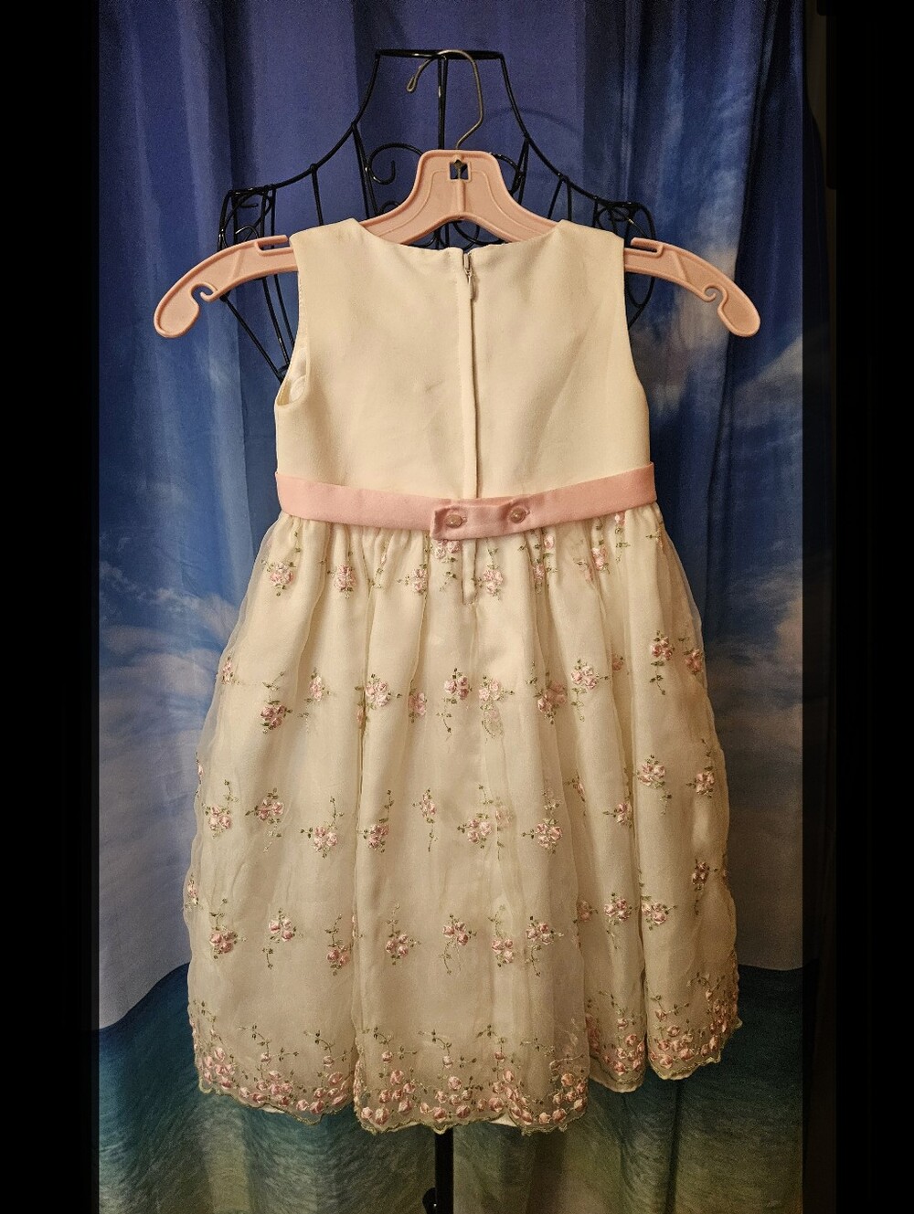 Cinderella Ivory Satin Dress and Soft Cream Faux Fur Set - Picture 10 of 16